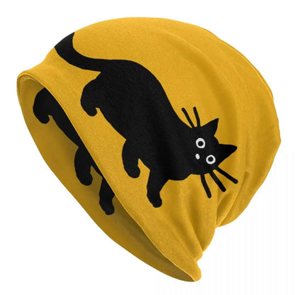 Funny Cartoon Black Cat Skullies Beanies Caps, Various Desings and Colors - Just Cats - Gifts for Cat Lovers