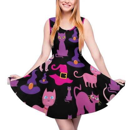 Funny Cat Print Dresses, 10 Designs, XS-5XL - Just Cats - Gifts for Cat Lovers