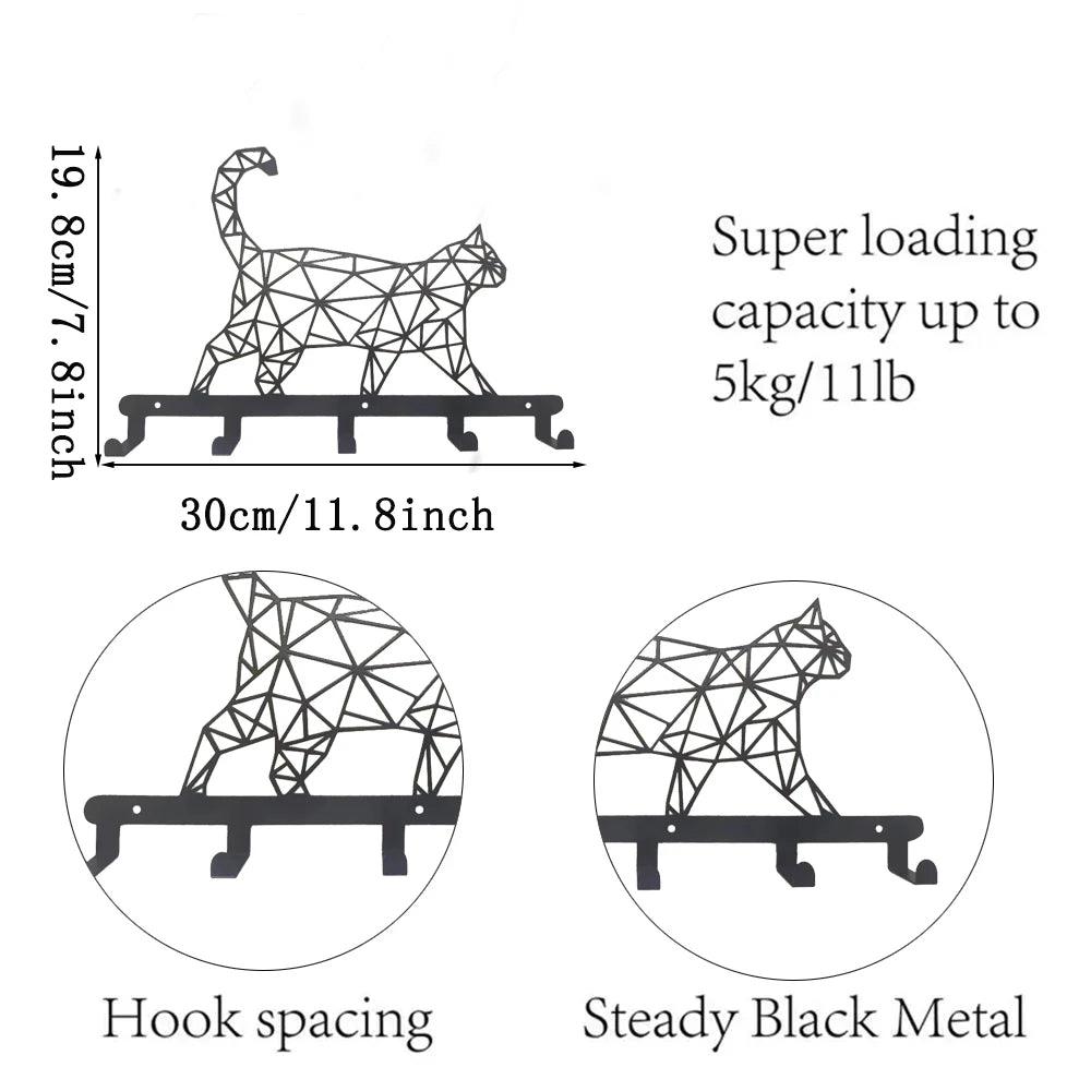 Geomatric Shapes Style Cat decorative hanger - Just Cats - Gifts for Cat Lovers