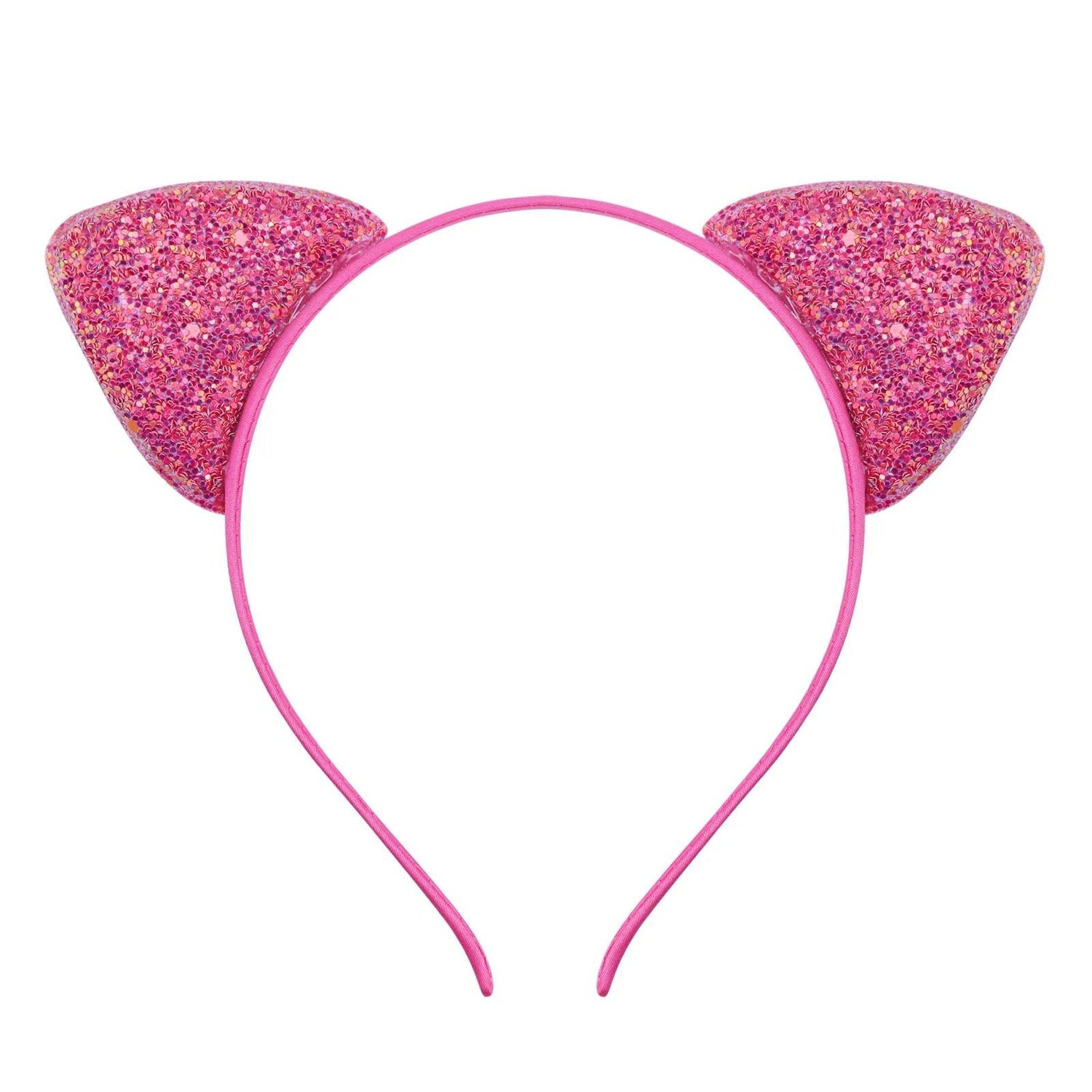 Glitter Sequins Cat Ears Head band, 12 Color Variations - Just Cats - Gifts for Cat Lovers