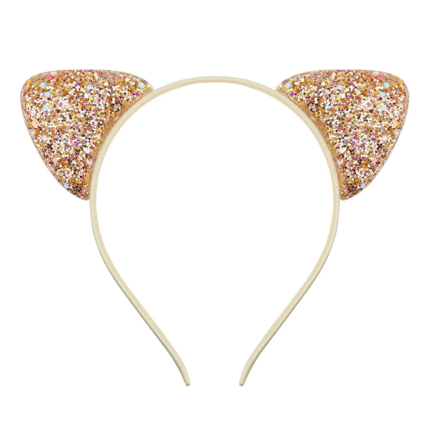 Glitter Sequins Cat Ears Head band, 12 Color Variations - Just Cats - Gifts for Cat Lovers