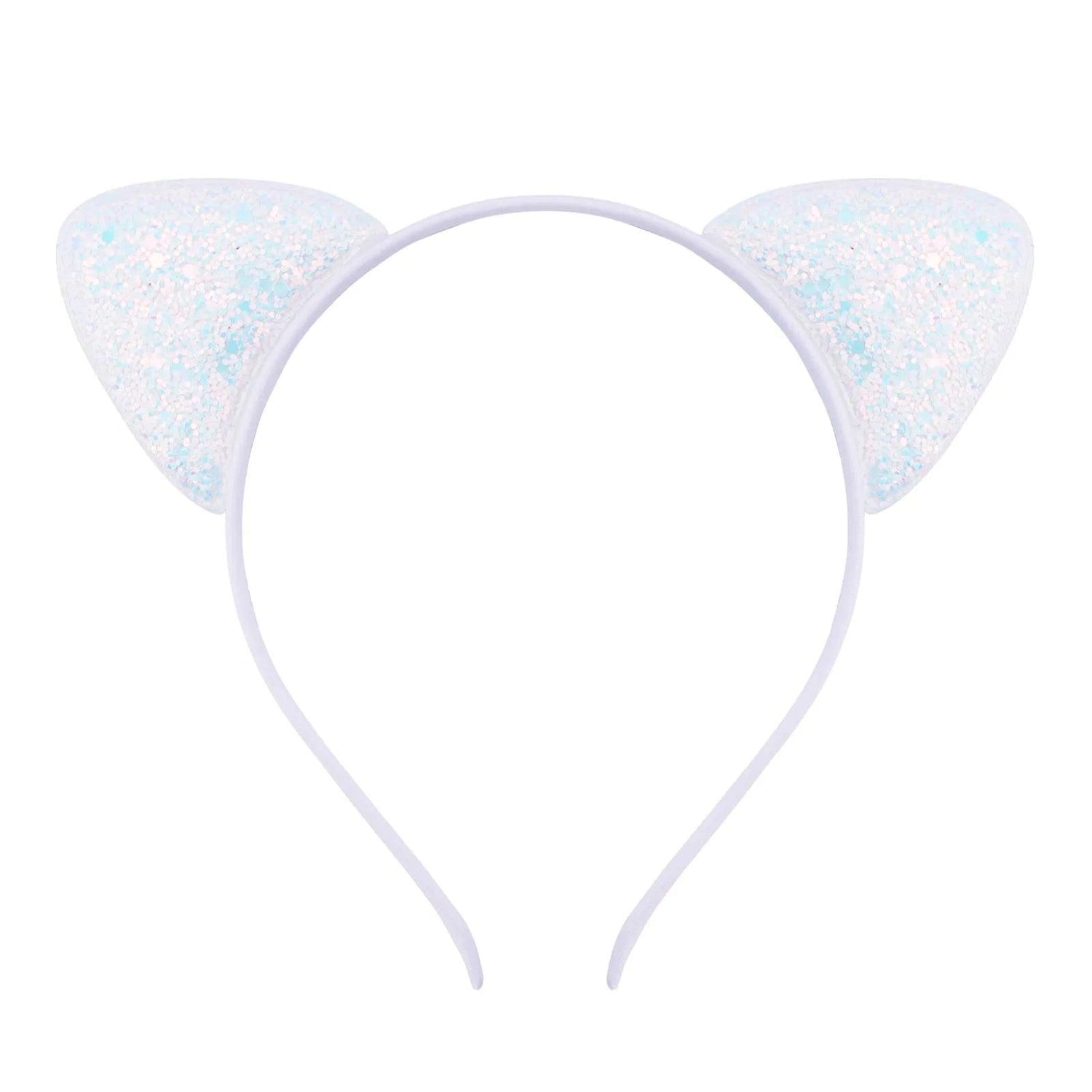 Glitter Sequins Cat Ears Head band, 12 Color Variations - Just Cats - Gifts for Cat Lovers