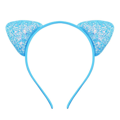 Glitter Sequins Cat Ears Head band, 12 Color Variations - Just Cats - Gifts for Cat Lovers