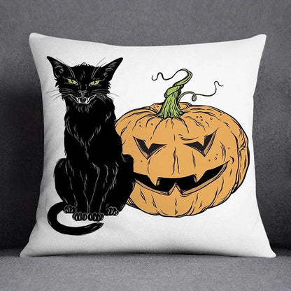 Gothic Black Cat Decorative Pillowcase, 4 sizes, 14 desings - Just Cats - Gifts for Cat Lovers