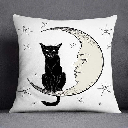 Gothic Black Cat Decorative Pillowcase, 4 sizes, 14 desings - Just Cats - Gifts for Cat Lovers