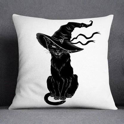 Gothic Black Cat Decorative Pillowcase, 4 sizes, 14 desings - Just Cats - Gifts for Cat Lovers