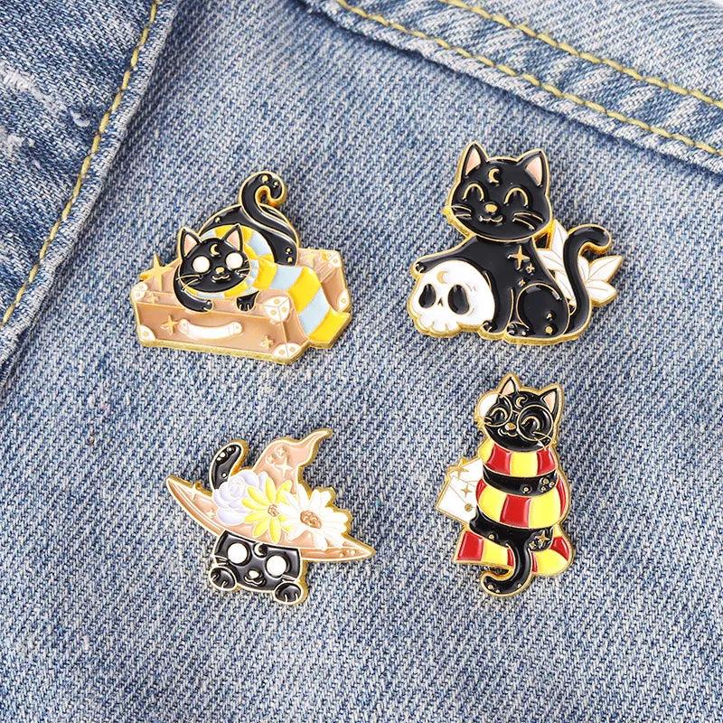 Gothic Cat Pins, 30Designs - Just Cats - Gifts for Cat Lovers