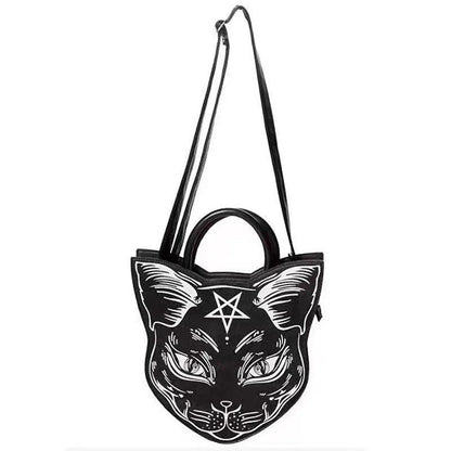 Gothich Cat PU Handbag Purse, Black - Just Cats - Gifts for Cat Lovers