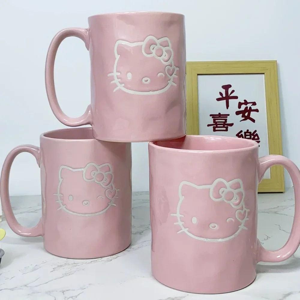 Hello Kitty Pink Ceramic Mug, 3 Designs - Just Cats - Gifts for Cat Lovers