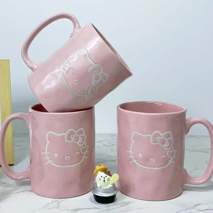 Hello Kitty Pink Ceramic Mug, 3 Designs - Just Cats - Gifts for Cat Lovers