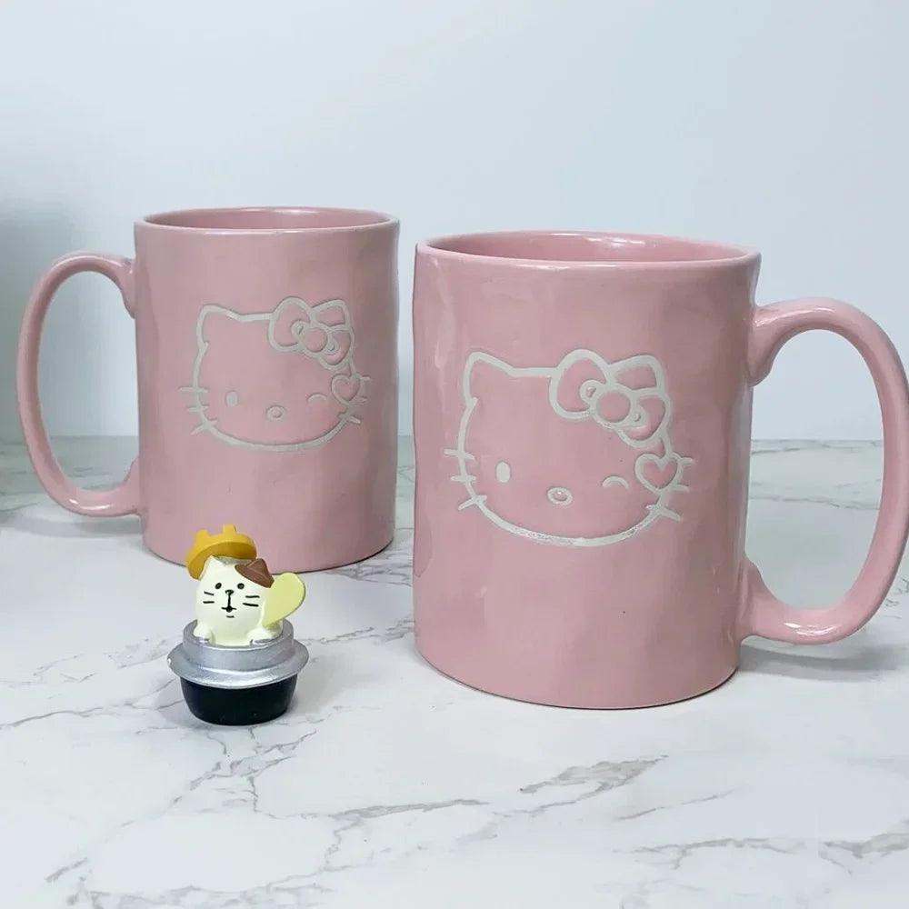 Hello Kitty Pink Ceramic Mug, 3 Designs - Just Cats - Gifts for Cat Lovers