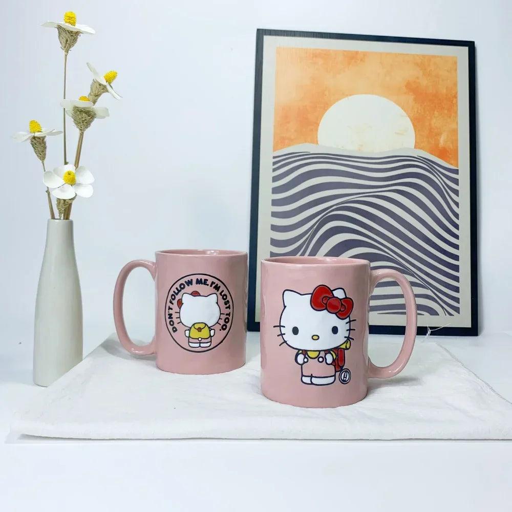 Hello Kitty Pink Ceramic Mug, 3 Designs - Just Cats - Gifts for Cat Lovers