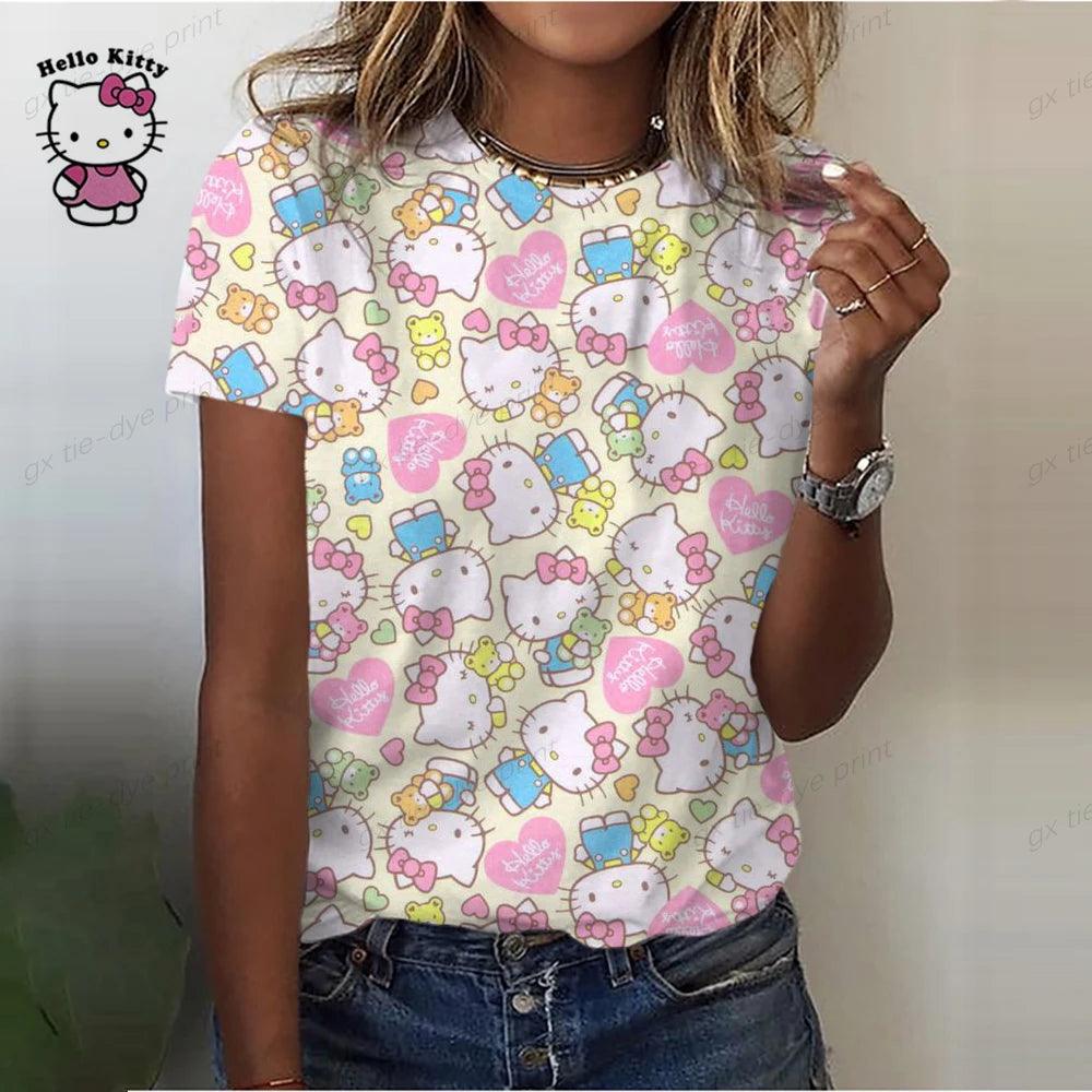 Hello Kitty Print T-Shirt for all ages, 6 Designs - Just Cats - Gifts for Cat Lovers