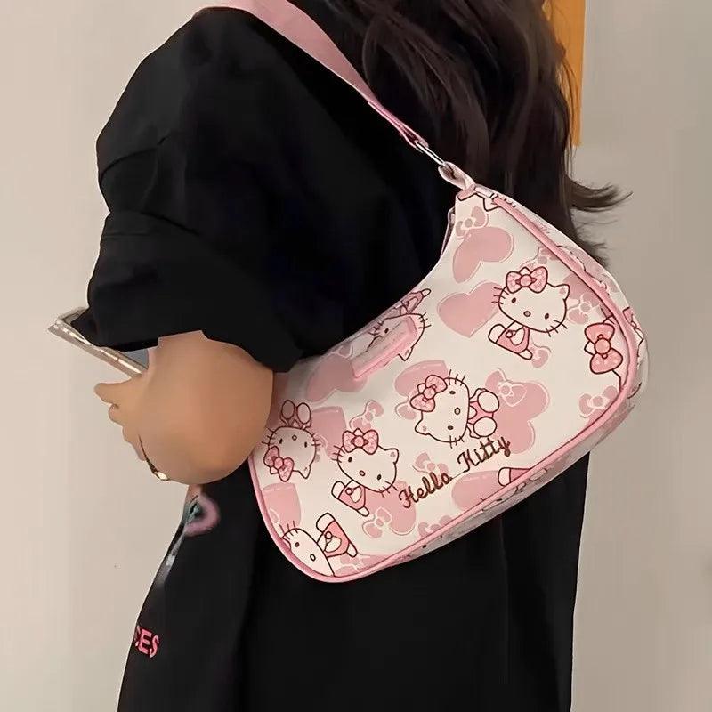 Hello Kitty Underarm Shoulder Bag, 2 Colors - Just Cats - Gifts for Cat Lovers