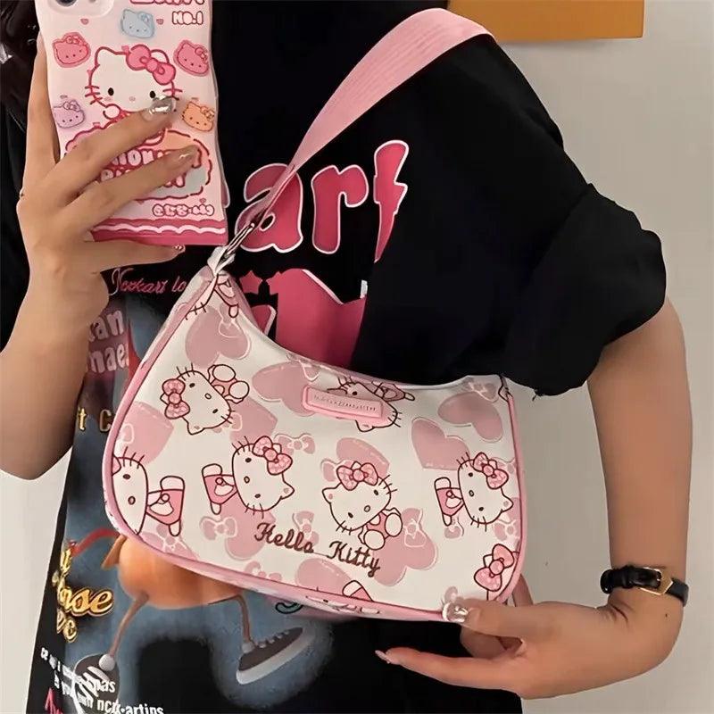 Hello Kitty Underarm Shoulder Bag, 2 Colors - Just Cats - Gifts for Cat Lovers