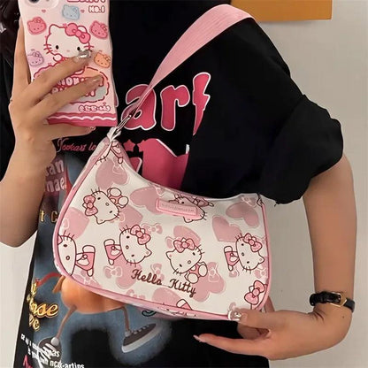 Hello Kitty Underarm Shoulder Bag, 2 Colors - Just Cats - Gifts for Cat Lovers