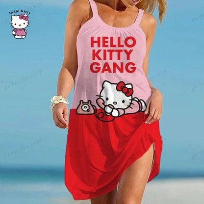 Hello Kitty Women Summer Dress, 9 Designs, S-5XL - Just Cats - Gifts for Cat Lovers