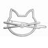 Hollow Cat Hair Pin, Gold/Silver - Just Cats - Gifts for Cat Lovers