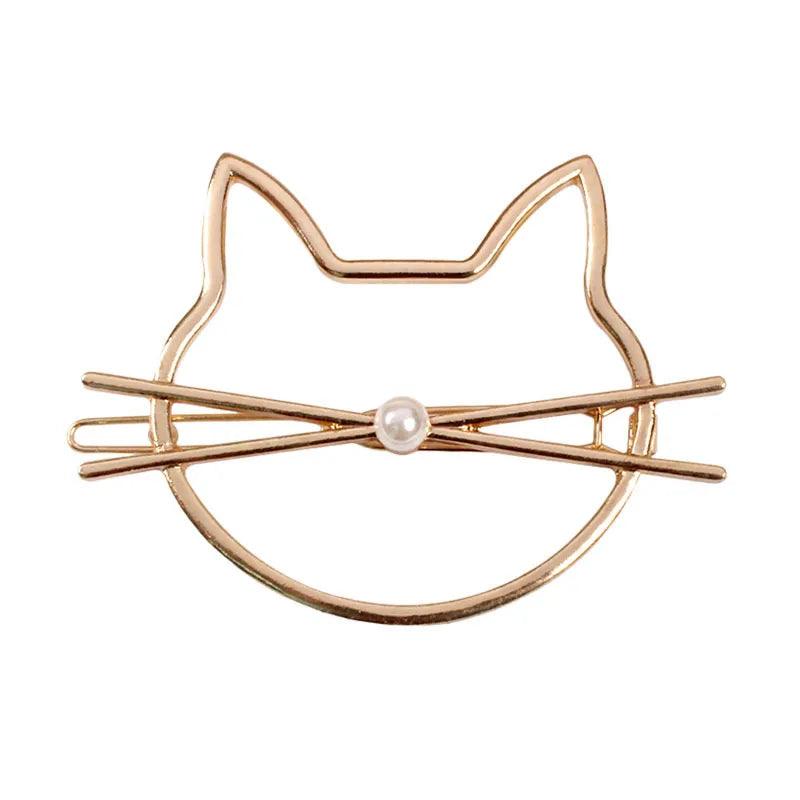 Hollow Cat Hair Pin, Gold/Silver - Just Cats - Gifts for Cat Lovers