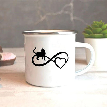 I Love My Cat Print Enamel Mugs - Just Cats - Gifts for Cat Lovers