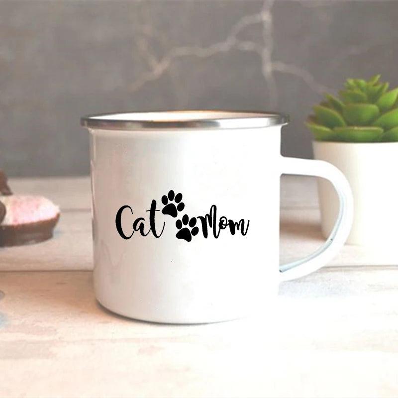 I Love My Cat Print Enamel Mugs - Just Cats - Gifts for Cat Lovers