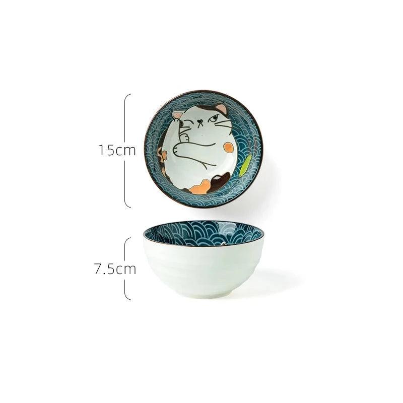 Japanese Style Ceramic Dishes, 13 Sizes - Just Cats - Gifts for Cat Lovers