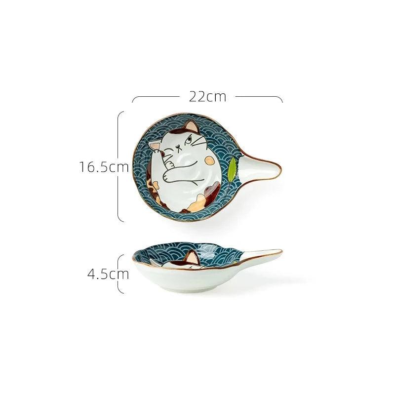 Japanese Style Ceramic Dishes, 13 Sizes - Just Cats - Gifts for Cat Lovers