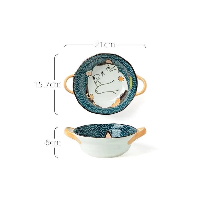 Japanese Style Ceramic Dishes, 13 Sizes - Just Cats - Gifts for Cat Lovers