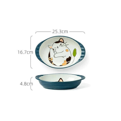 Japanese Style Ceramic Dishes, 13 Sizes - Just Cats - Gifts for Cat Lovers