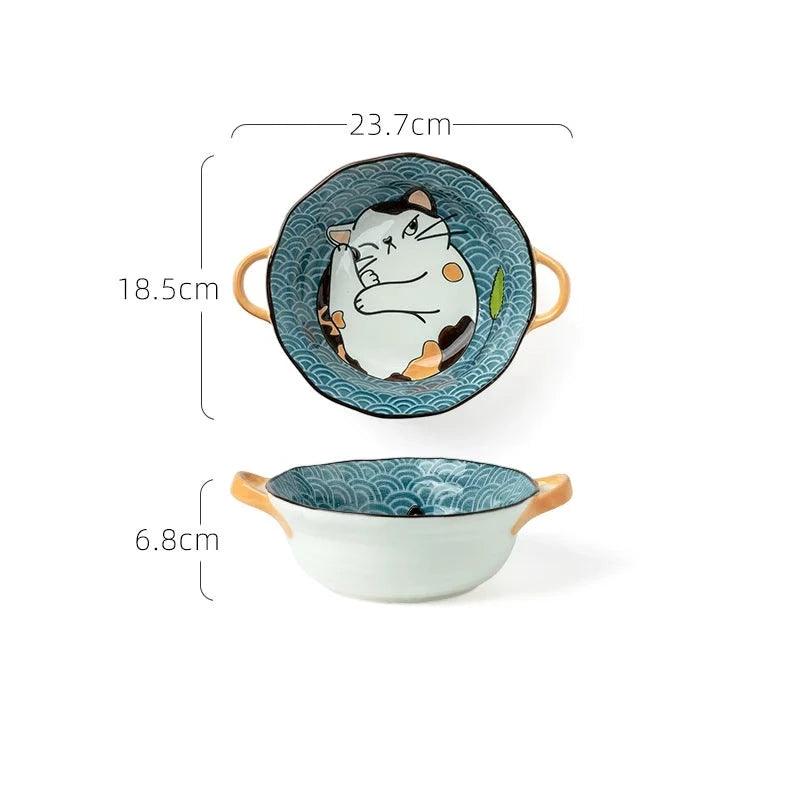 Japanese Style Ceramic Dishes, 13 Sizes - Just Cats - Gifts for Cat Lovers