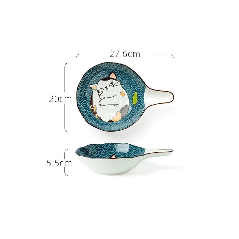 Japanese Style Ceramic Dishes, 13 Sizes - Just Cats - Gifts for Cat Lovers