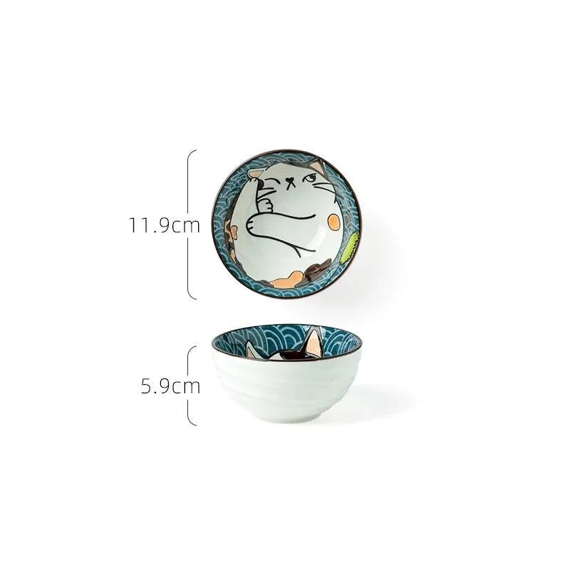 Japanese Style Ceramic Dishes, 13 Sizes - Just Cats - Gifts for Cat Lovers