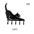 Metal Black Cat Hook Rack - Just Cats - Gifts for Cat Lovers