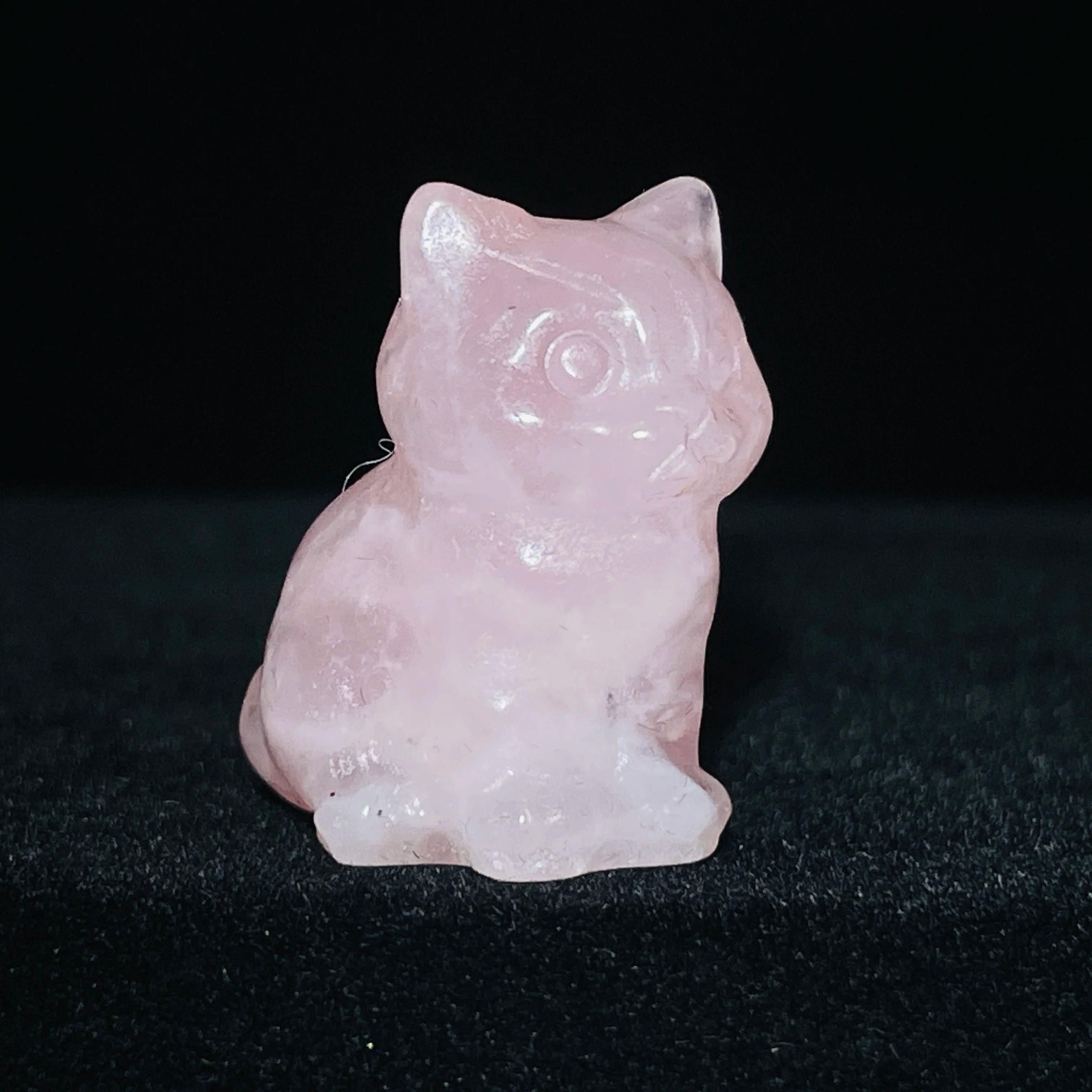 Natural Crystal Sitting cat Figurine - Just Cats - Gifts for Cat Lovers