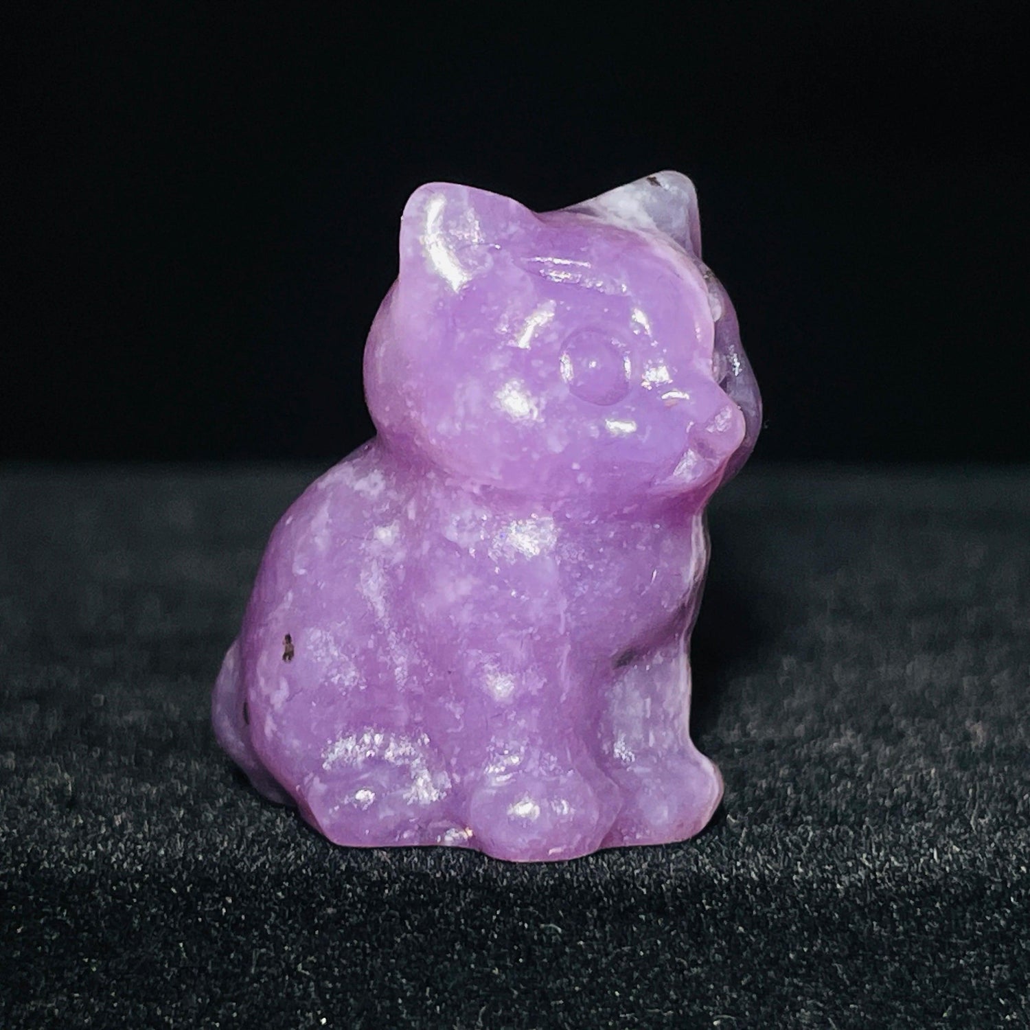 Natural Crystal Sitting cat Figurine - Just Cats - Gifts for Cat Lovers