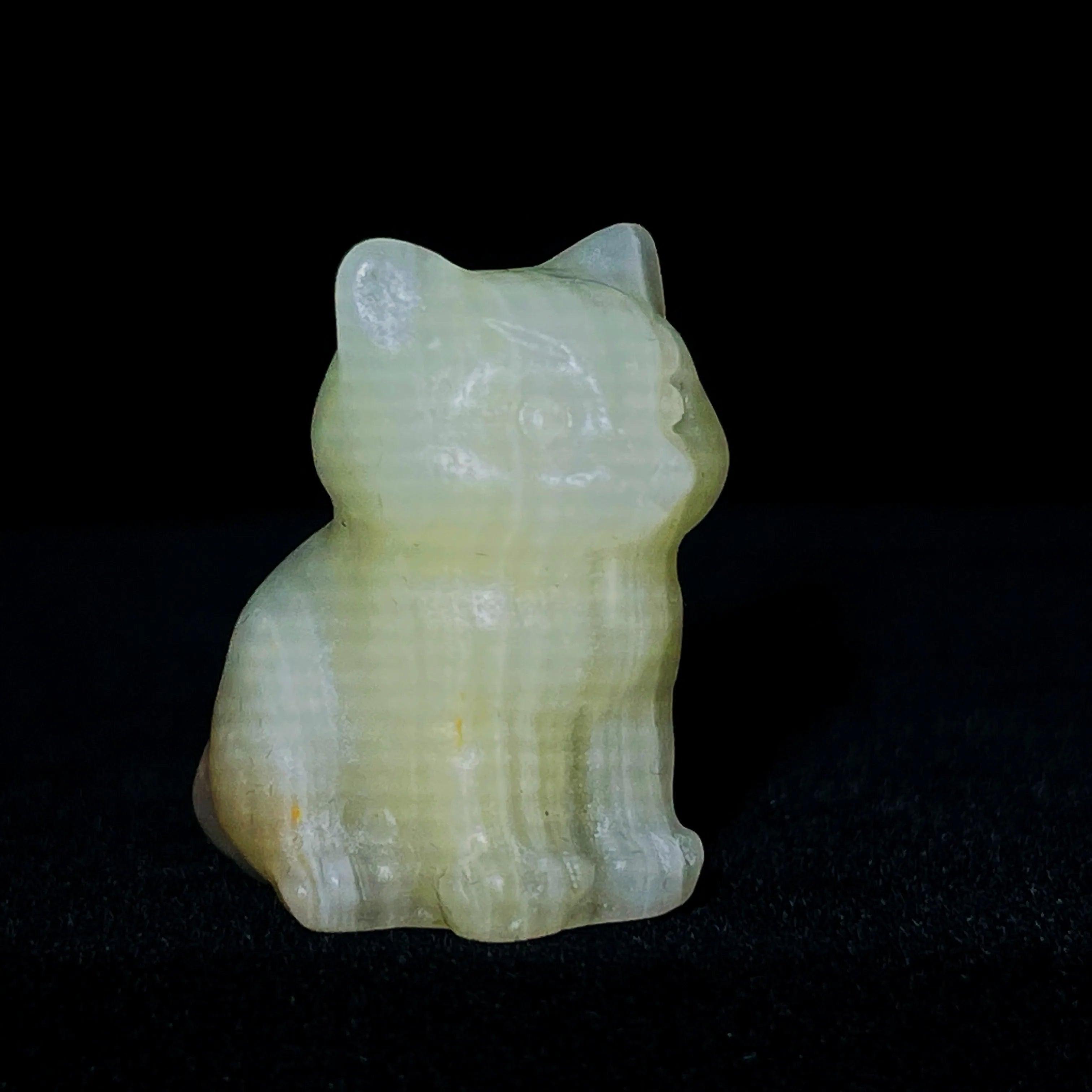 Natural Crystal Sitting cat Figurine - Just Cats - Gifts for Cat Lovers