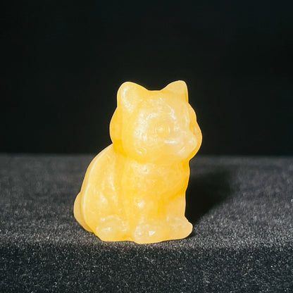 Natural Crystal Sitting cat Figurine - Just Cats - Gifts for Cat Lovers