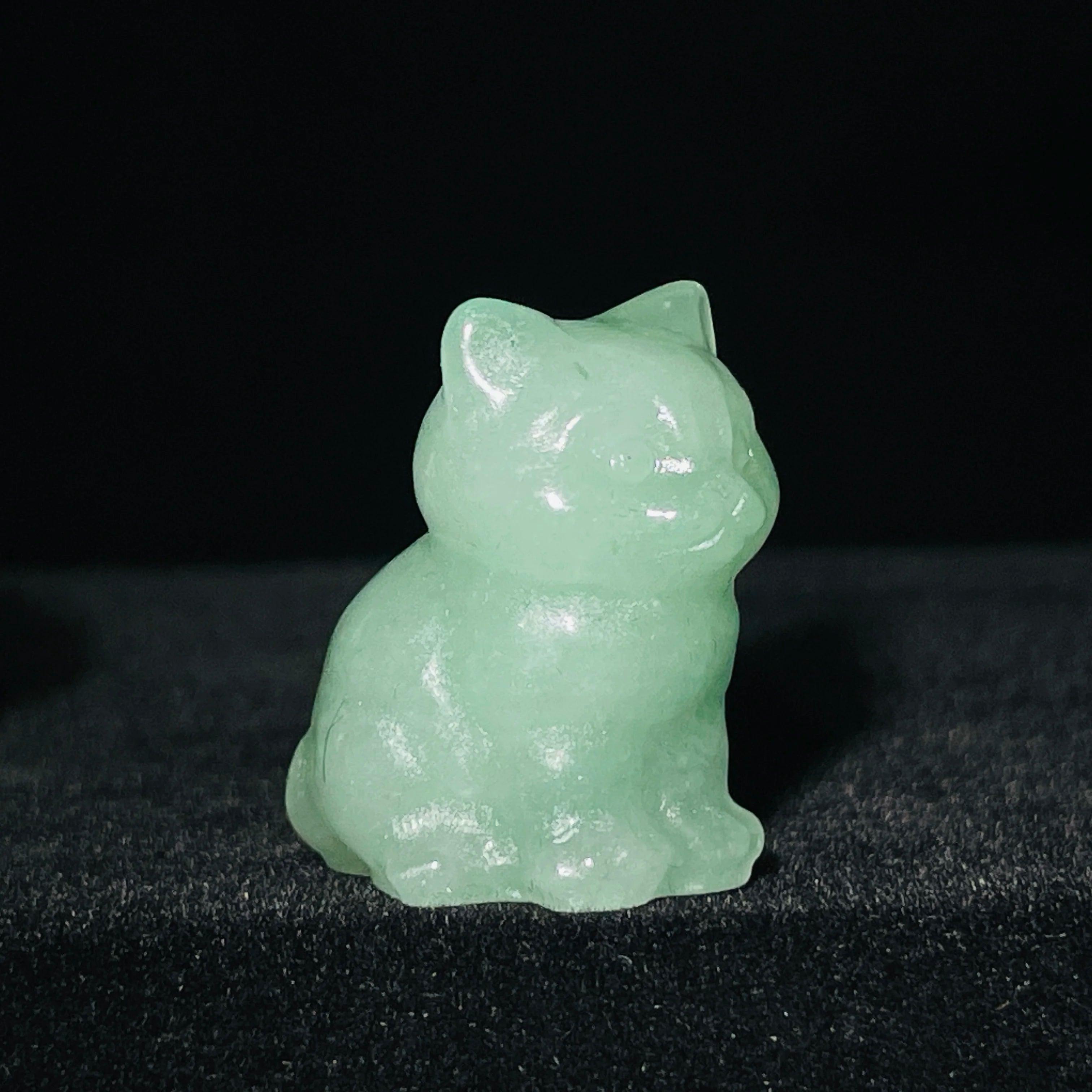 Natural Crystal Sitting cat Figurine - Just Cats - Gifts for Cat Lovers