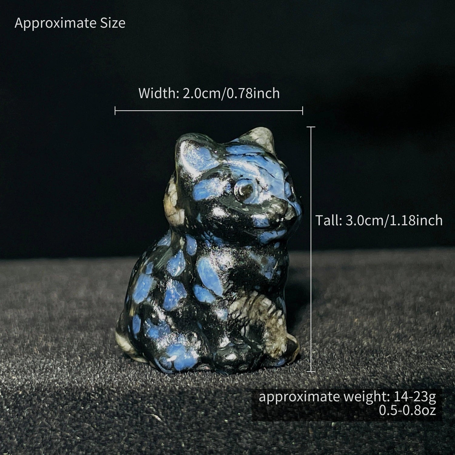 Natural Crystal Sitting cat Figurine - Just Cats - Gifts for Cat Lovers