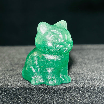 Natural Crystal Sitting cat Figurine - Just Cats - Gifts for Cat Lovers