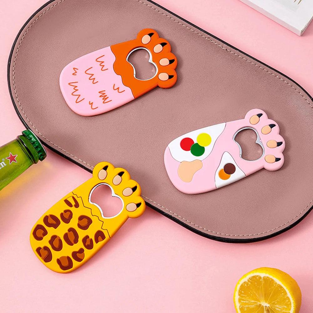 Paw Magnet Bottle Opener, 2 Styles, 12 Colors - Just Cats - Gifts for Cat Lovers