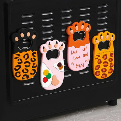 Paw Magnet Bottle Opener, 2 Styles, 12 Colors - Just Cats - Gifts for Cat Lovers