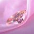 Paw Pink Zircon Ring, Silver/Rose Gold - Just Cats - Gifts for Cat Lovers