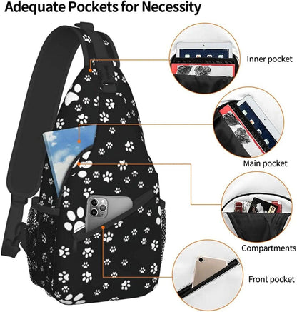 Paw Prints Crossbody Bag, 7 Prints - Just Cats - Gifts for Cat Lovers