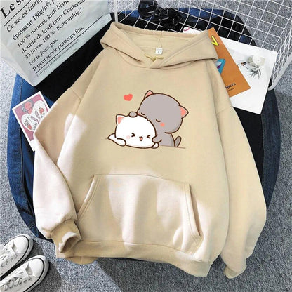 Peach And Goms Hoodie, 10 Colors, S-3XL - Just Cats - Gifts for Cat Lovers