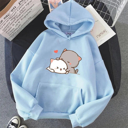 Peach And Goms Hoodie, 10 Colors, S-3XL - Just Cats - Gifts for Cat Lovers