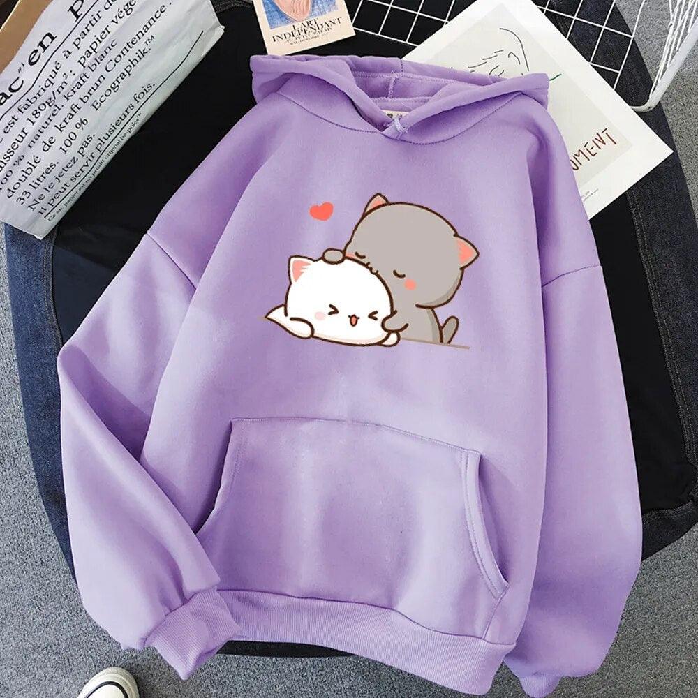 Peach And Goms Hoodie, 10 Colors, S-3XL - Just Cats - Gifts for Cat Lovers