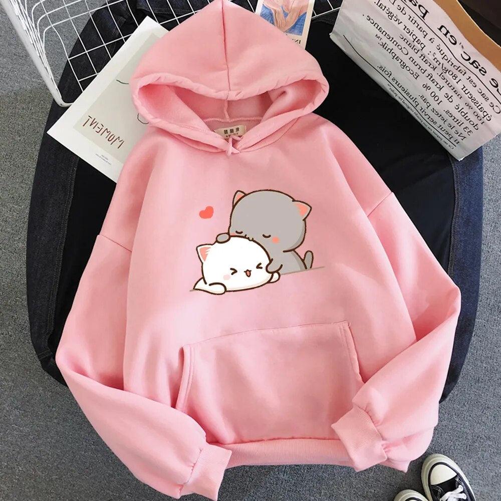 Peach And Goms Hoodie, 10 Colors, S-3XL - Just Cats - Gifts for Cat Lovers