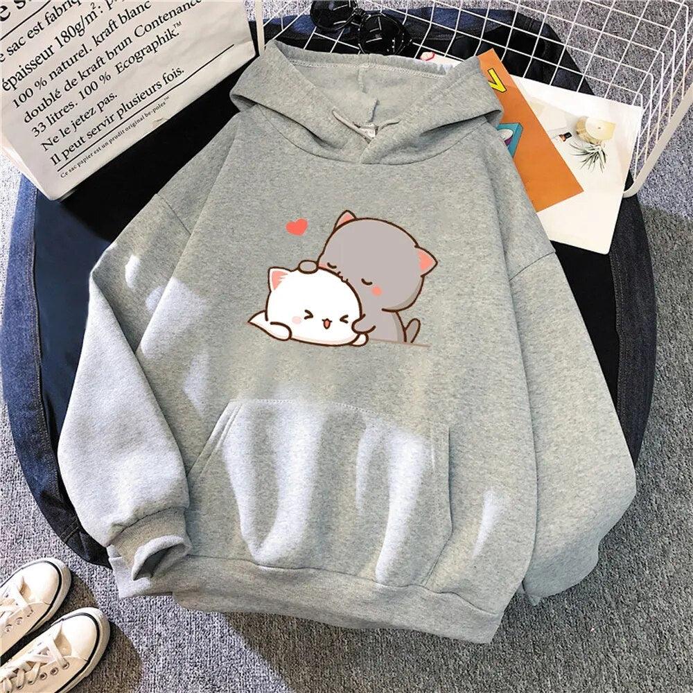 Peach And Goms Hoodie, 10 Colors, S-3XL - Just Cats - Gifts for Cat Lovers