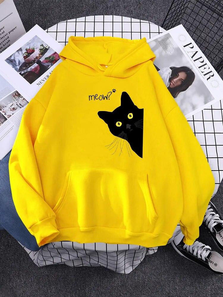 Peeking Black Cat Hoodie, 9 Colors,S-XXL - Just Cats - Gifts for Cat Lovers